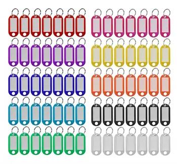 Breloc colorat Numele 50pcs/lot Inel de Eticheta din Plastic Cu Tag-Eticheta de Bagaj Numele Split, Tag-ul Tag-uri Cheie Numerotate