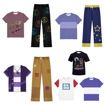 Bufnita Pentru Casa Regelui Luz Noceda Hunter Cosplay T-shirt, Pantaloni Roleplay Set Bărbați Femei Imprimate 3D Casual Camasa cu Maneci Scurte Topuri