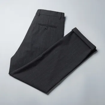 Bărbați Clasic-fit Liber Casual Smart Casual Pantaloni cu Dungi 2023 Vară de Înaltă Calitate pentru Bărbați Pantaloni Plus Dimensiune Brand de Haine pentru Bărbați
