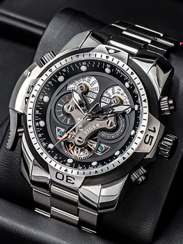 Bărbați ceas Barbati complet Automat ceas tendință de Moda pentru Bărbați multi-funcție de cadran mare impermeabil bărbați