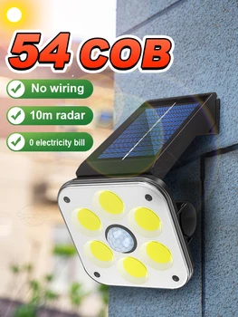 COB energiei Solare Lampă cu Senzor de Mișcare CONDUS Lumina Strada 3 Moduri Impermeabil în aer liber, Super-Luminos de Perete Garaj Grădină Decora Iluminat