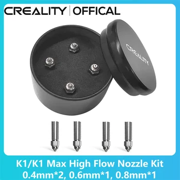 CREALITY Oficial 4BUC K1 Max Kit de Duze de Cupru din Aliaj de Oțel Călit Bimetal 600mm/s Uniformă de Hrănire pentru K1/K1 Max Imprimantă 3D