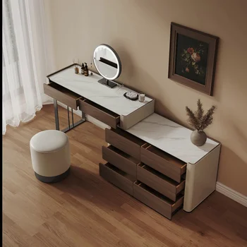 Cabinetul masa de toaleta integrat designer avansate sens dormitor telescopic cabinet cabinet de colț masa de toaleta șa piele