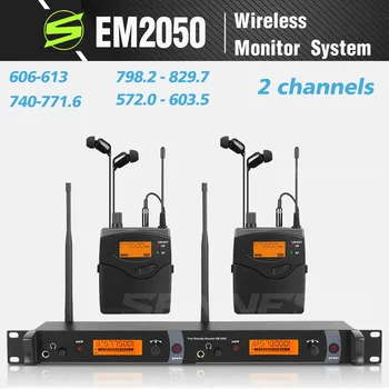 Calitate De Top！LE-2050 UHF În Ureche Sistemul de monitorizare 2 Canale 2 Bodypack de Monitorizare Disponibile În mai Multe Benzi pentru Etapa！Toată Metal