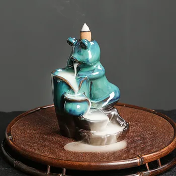 Ceramica De Retenție Lemn De Santal Aroma Cuptor Creative Cuptor Glazura Albastru Broasca Refluxul Aroma Cuptor Decor Acasă