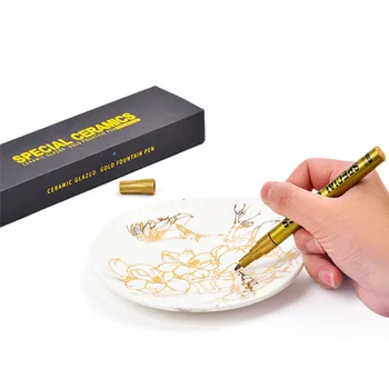 Ceramică apa de aur pen ceramică Glazurată stilou vopsea ceramica pictura pen ceramica DIY de mână-pictat instrument de linie cârlig pen