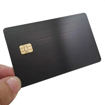China Card profesional Producătorii de Alimentare cu Dimensiunea de card de Credit perie de Metal albastru Bank Card de Credit cu cip slot