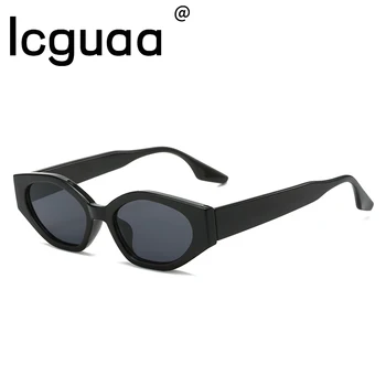 Clasic Mic Ochi de Pisica ochelari de Soare de Culoare de Contrast Cadru ochelari de Soare Vintage Drăguț Femei UV400 Conducere Leopard Ochelari Ochelari Gafas