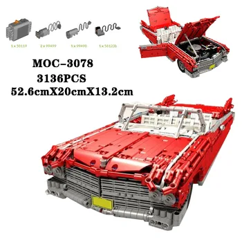 Clasic bloc MOC-3078 Supercar ridicat de dificultate despicare bloc părți 3136PCS copii adulți jucărie cadou de ziua de nastere