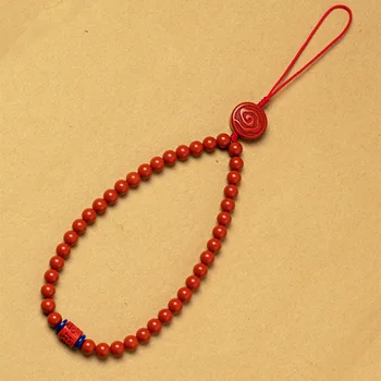 Conținut ridicat roșu cinabru lanț de telefon mobil, Chineză stil pandantiv, încheietura mâinii anti drop pandantiv, bărbați și femei bijuterii