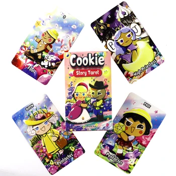 Cookie Poveste de Tarot 79 Carduri de Punte Cu PDF Ghid de Înaltă Calitate ghicitul Joc de cărți de Călătorie Cersion Inversat Chakra Planeta