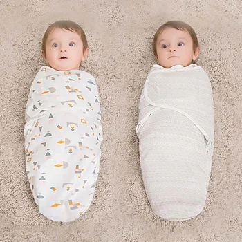 Copii Saci De Dormit Copil Nou-Născut Cocon Înfășa Folie Plic 100%Bumbac 0-6 Luni Baby Pătură Scutece Wrap Sleepsack