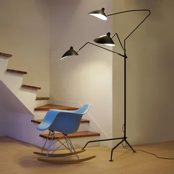 Creative CONDUS de Designer Trepied Lampa de Podea Regla Spider Brațul în Picioare Lumina Industriale Loft Living Dormitor Decor Lumini pentru Podea