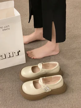 Cristal Retro Femeie Pantofi Pentru Femeie Încălțăminte Oxfords Saboti Platforma Stras Rochie Noua Din Piele De Vara Liane Med Mary Janes Bas