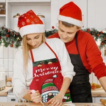 Crăciun Șorț Pentru Cina de Craciun Petrecere de Gătit de Copt GRĂTAR Crafting Casa de Curățare de Bucătărie Amuzant Șorț Stil de Crăciun