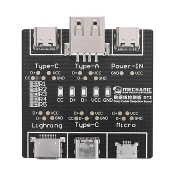 DT3 Cablu de Date de Detectare a Consiliului Cablu USB Tester pentru IOS Android de Tip C, Scurt-Circuit On-Off Comutare de Testare Instrument de Bord
