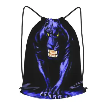 Dark Blue Panther Cordon Rucsac Barbati sală de Gimnastică Antrenament de Fitness Sac de Sport Pachet Rucsac Yoga Rucsac pentru Femei