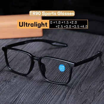 De Sport de înaltă Calitate Ochelari de Citit Ultralight TR90 Lumina Albastră de Blocare Optice Ochelari Vintage Square Departe cu deficiențe de vedere Ochelari