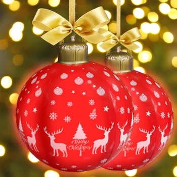 De crăciun Decorat Minge cu Lumina 16 Culori Led-uri Gonflabile din Pvc Minge Mare cu Led 60cm Crăciun Ornament Mingea Petrecere de Nunta Decor