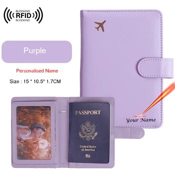 De călătorie Personalizate Capac Pașaport cu Numele Titularului Cardului de Credit Caz Portofel Caz Acoperire Protector