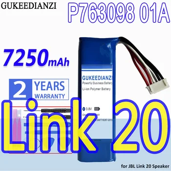 De mare Capacitate GUKEEDIANZI Baterie P763098 01A 7250mAh pentru JBL Link-ul de 20 De Vorbitor Link20