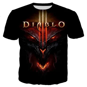 Diablo 3 Reaper of Soul 4 3D de Imprimare T-shirt pentru Bărbați Femeie Maneca Scurta Streetwear Harajuku Supradimensionat Tricou Copii Topuri Haine
