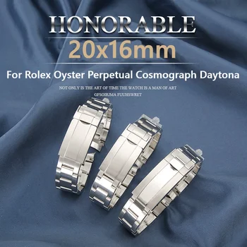 Din Otel inoxidabil Curea de Ceas pentru Rolex Oyster Perpetual Datejust DAYTONA SUBMARINER Serie 20x16mm Ceas Bratara Capăt Curbat