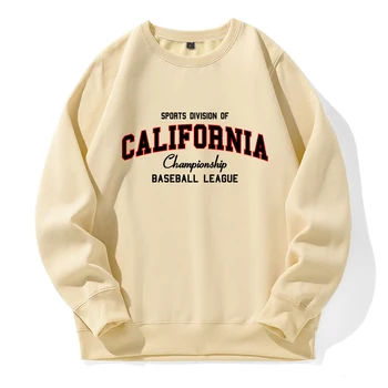 Divizia Sport California Nava Liga De Baseball Mens Hoodies Liber Supradimensionate Cu Glugă De Bază, Toate Se Potrivesc De Sport De Top Strada Tricou
