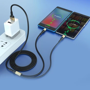 Dublă Tip C Cablu Adaptor Telefon Inteligent de Încărcare Rapidă Cablu 2 in 1 USB de Tip C C Cablu de Încărcare pentru Telefoane Mobile /Tablete