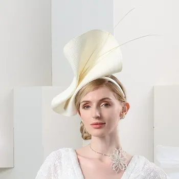 EE 2365 nouă primăvară/vară 2023 retro cerc păr pălărie pene de sex feminin elegant party