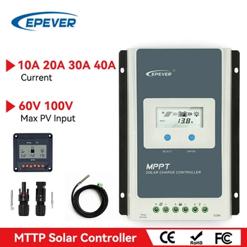 EPEVER Trasor UN Incarcator Solar MPPT Controler 40A 30A 20A 10A Regulator Solar 12V 24V Auto Max PV 60V 100V Cu MT50 și Cabluri
