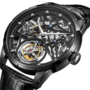 ESOP Scafandru Ceas Retro de Lux Branduri Safir Bărbați Automată Ceasuri Mecanice 10Bar Impermeabil Transparent Tourbillon Ceas