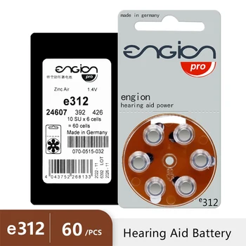 Engion A312 auditiv Baterii 60PCS / 10 Cărți De 1.45 V 312 312A A312 PR41 Baterii Zinc Aer Pentru BTE CIC RIC OE Auditive
