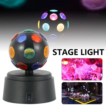 Etapa Minge de Lumină Alimentate de o Baterie Petrecere Disco Etapă Minge de Lumini RGB Mini DJ Mingea Lampa Clipește Efecte de Plastic Etapă Balonul Lămpii