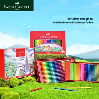 Faber-Castell 50/ 150 De Ulei De Culoare Creion Colorat Lapis Artist Profesionist De Pictură Și Desen Școală Schiță De Fier Roșu Cutie De Artă Aprovizionare
