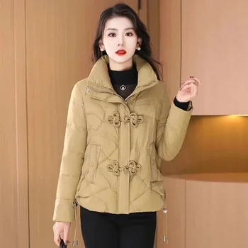 Femeie Caldă Versatil Moda Hanorace Femei coreene Noi Jos Strat de Bumbac Vrac Scurt cu mâneci Lungi Puffer Sacou din Bumbac Palton