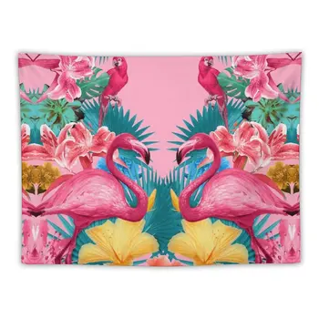 Flamingo și grădină Tropicală Tapiserie de Perete, Elemente de Decor Drăguț Tapiserie Cameră Decor Drăguț