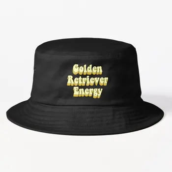 Golden Retriever De Energie Pălărie Găleată Găleată Pălărie Băieți Casual Negru Barbati Culoare Solidă Femei Pește În Aer Liber, Moda Pescari Hip Hop
