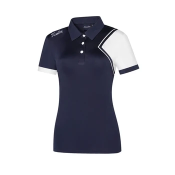 Golf Îmbrăcăminte T-shirt pentru Femei Maneci Scurte Uscare Rapidă, Respirabil, rezistent la Uzură Anti-Pilling Tricou Polo în aer liber Uzură Golf