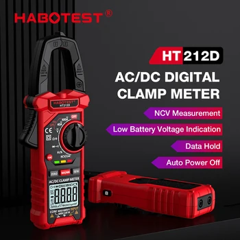 HABOTEST HT212D Digital ampermetric 600V 400A DC Curent AC Tester de Tensiune True RMS Ohm Continuitatea Hz Tester Voltmer Multitester