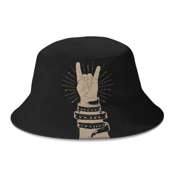 HEAVY METAL MATERIE de Black Metal Greu Bucket Hat Pentru Femei Barbati Adolescent Pliabil Bob de Pescuit Pălării Panama Capac Streetwear