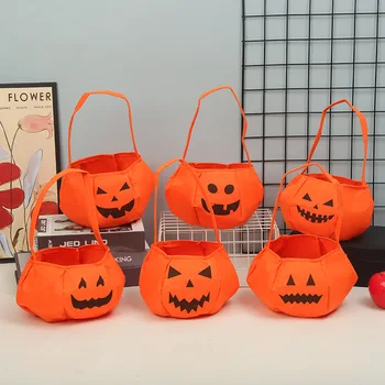 Halloween Decorative elemente de Recuzită Portabil Dovleac Geanta Candy Bag Non țesute 3D Cadou Sac de Dovleac Fantoma Festival Truc Sau Trata Pachet