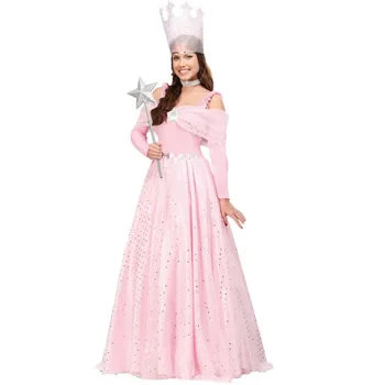 Halloween Performanță Etapă, Vrăjitorul din Oz Serie Adult de sex Feminin de Lux Vrăjitoare Bună Ge Lingda Dress Up