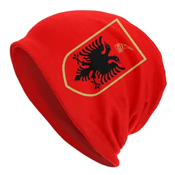 Hip-Hop, Cald Iarna Femei Barbati Tricot Palarie Adult, Unisex Emblema Albania Vultur Chelioși Căciuli Capace Albanez Patriotic Capota Pălării