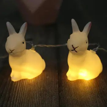 Iepure drăguț 150cm Șir de Lumina Decorative Baterie-alimentat LED Iepurașul de Paște Zână Lampa Decor Pentru Camera Copii