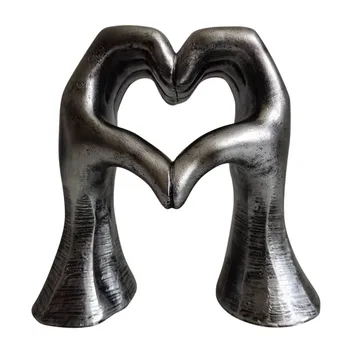 Inima Mâinile Sculpturi Decor Acasă Desktop Art Ornament Dragoste Gest Rășină Statuie Nunta Living Figurine Cadou De Crăciun
