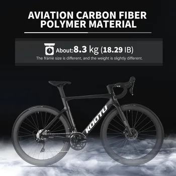 KOOTU R08-7020 Fibra de Carbon Biciclete Rutier Ușor 8.3 kg cu SHIMAN0 105 22 de viteză, Frâne Hidraulice Cursa de Biciclete Biciclete