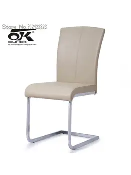 Kehao din oțel inoxidabil scaun de luat masa economic modern, simplu de luat masa scaun de uz casnic fier scaun spatar scaun arc