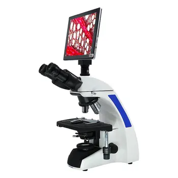 Laborator biologic X10 / X40 X100 binoculară microscopio microscop optic integrat, cu microscop cu camera si ecran LCD