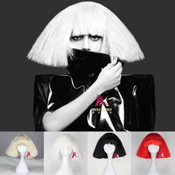 Lady Gaga Peruca Negru Alb Blond, Par Sintetic Peruca Cosplay Costum pentru Petrecerea de Halloween peruca Peruci capac